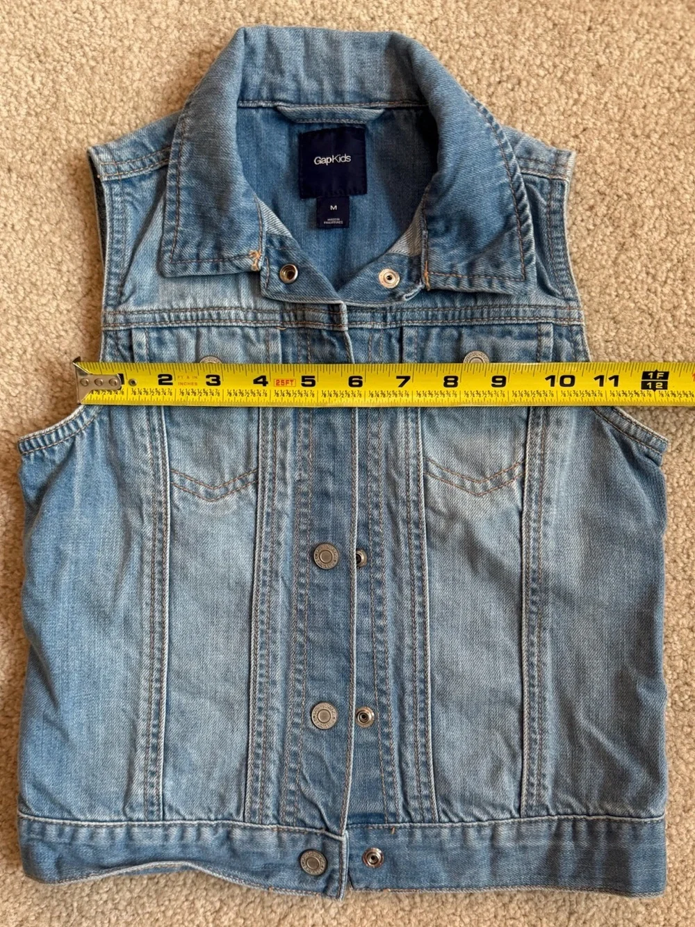 GAP Kids Girl’s Light Wash Denim Vest